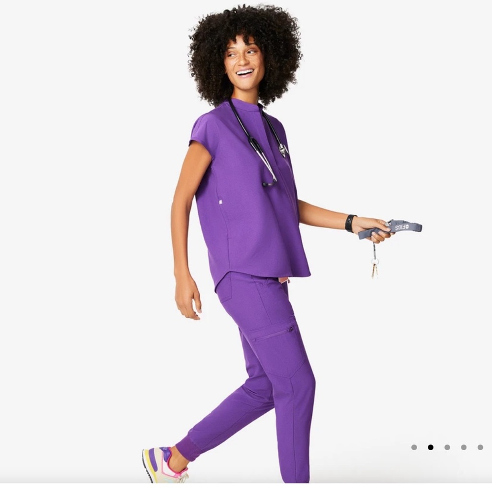 FIGS Ultra Violet Zamora Jogger Scrub Pants - Picture 3 of 5